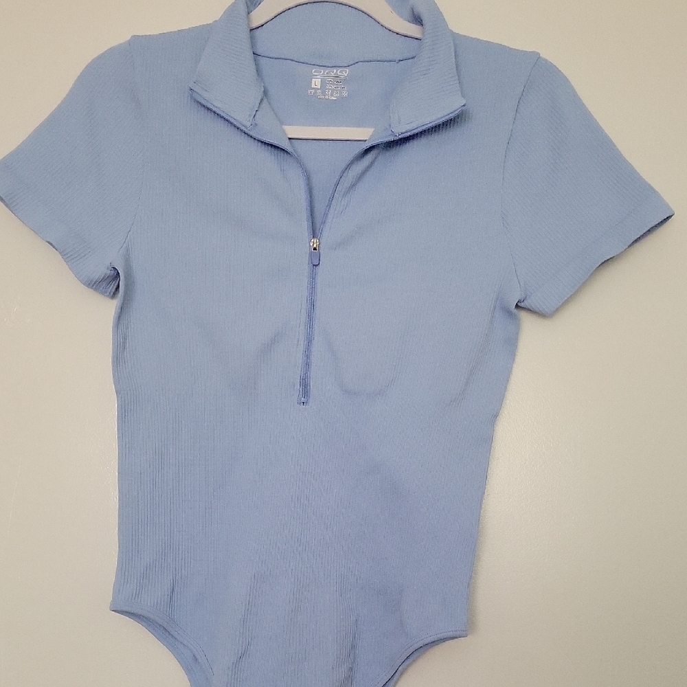 Light Blue Women One Piece Bodysuit